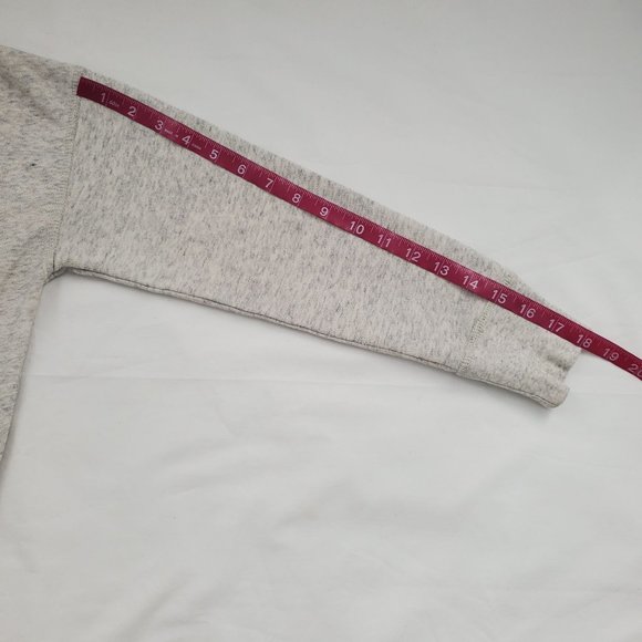 J. Crew Women's Heather Grey Vintage Metallic Triangles Pullover Sweatshirt XS - Picture 11 of 12